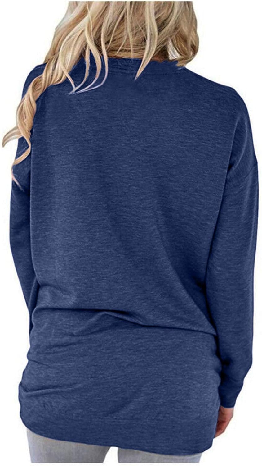 ONLYSHE Womens Crewneck Sweatshirt Casual Loose Fitting Tops Long Sleeve T Shirt